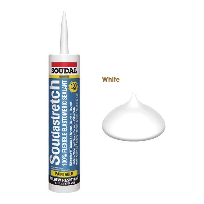 [146730] Soudastretch Acrylic Caulking - White 10.1oz