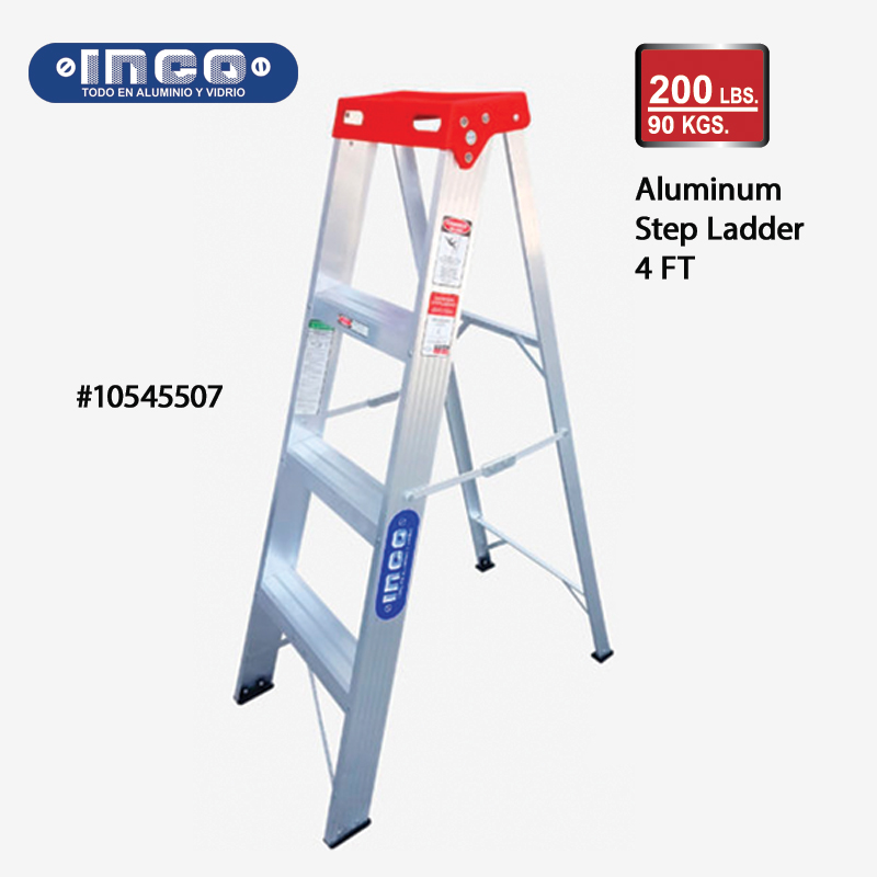 [10545507] Inco Aluminum Step Ladder (200 lb - 4 FT)
