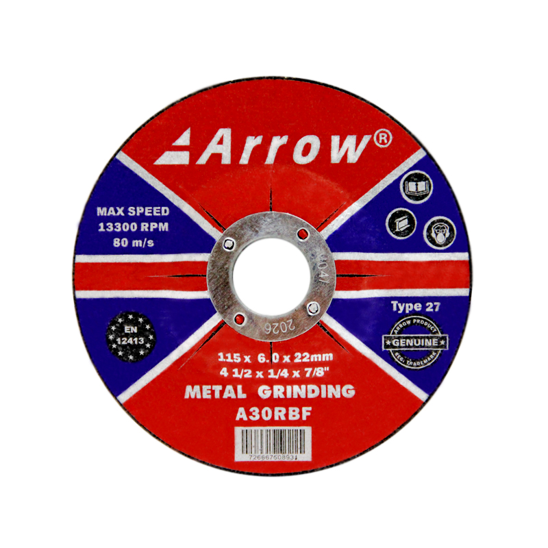 [A115607MTA2] Arrow® Metal Grinding Discs - Depressed Centre (4 1/2'' x 1/4'' x 7/8'' (115mm x 6.0mm))