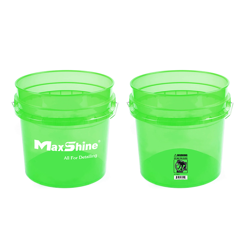 [MSB001-GN] MaxShine Transparent Detailing Bucket - 3.5 Gallon (Green)