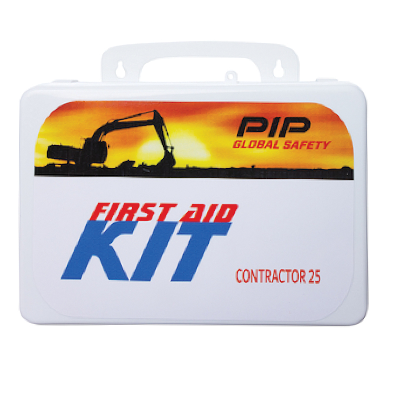 [FAID-KIT-25-P] First Aid Kit, 25 person, poly white case