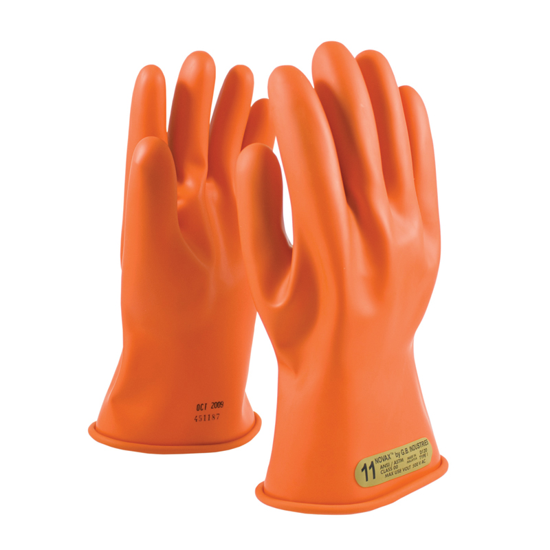 [147-00-11/10] Novax Rubber Electrical Insulating Gloves - Size 10 Pair (Class 00)