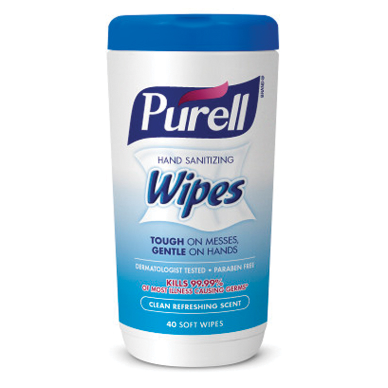 [GOJ 9120-06-CMR] PURELL Hand Sanitizing Wipes, Clean Refreshing Scent, 40CT Hand Wipes Canister