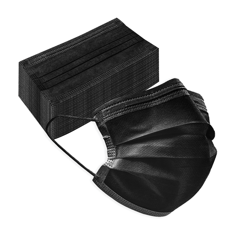 [8606] Black Disposable Earloop Face Mask (50pcs/box)