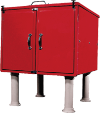[8135] Fiberglass Storage Cabinet with Legs 45 1/2" x 35 1/4" x 44 1/2"