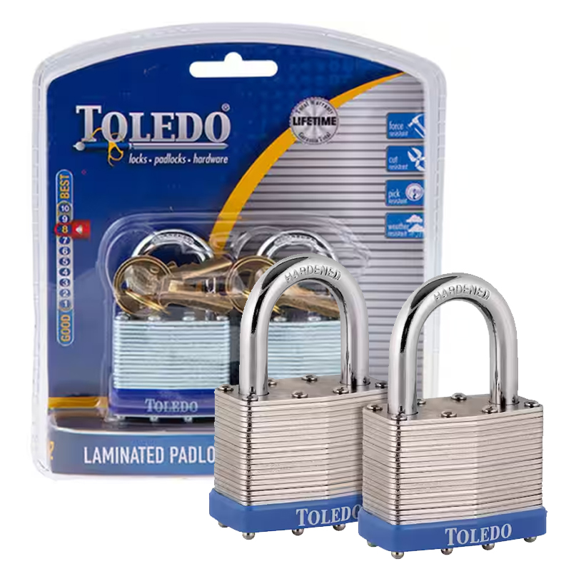 Toledo Laminated Padlocks-Keyalike-2PK