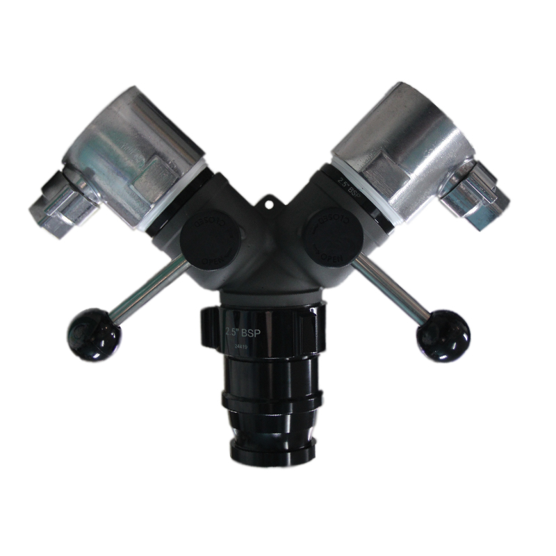 WYE Inlet 2.5" Male Coupling Outlet (2) x 2.5" Female Bi Coupling