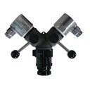 WYE Inlet 2.5" Male Coupling Outlet (2) x 2.5" Female Bi Coupling