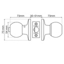Toledo Avila Commercial Exterior Lock Knob - Stainless Steel