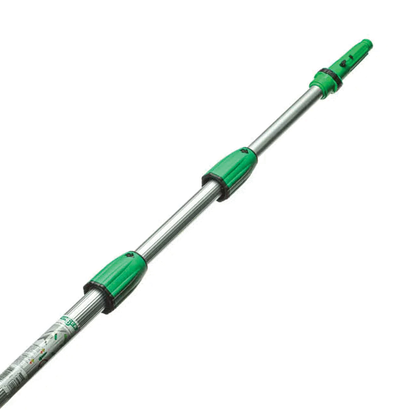 UNGER Opti-Loc Ext. Pole-20 ft, 3-Sections-Green/Silver