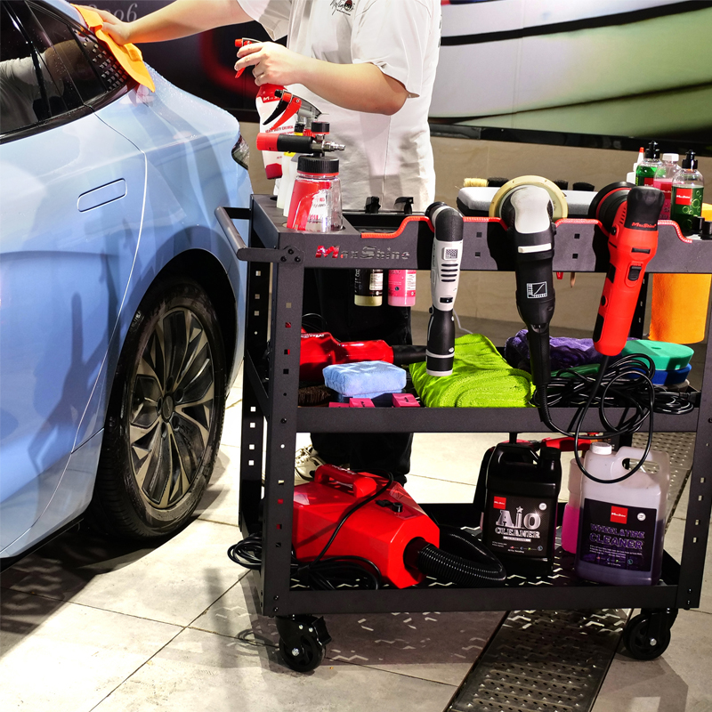 MaxShine Premium Steel Detailing Rolling Trolley
