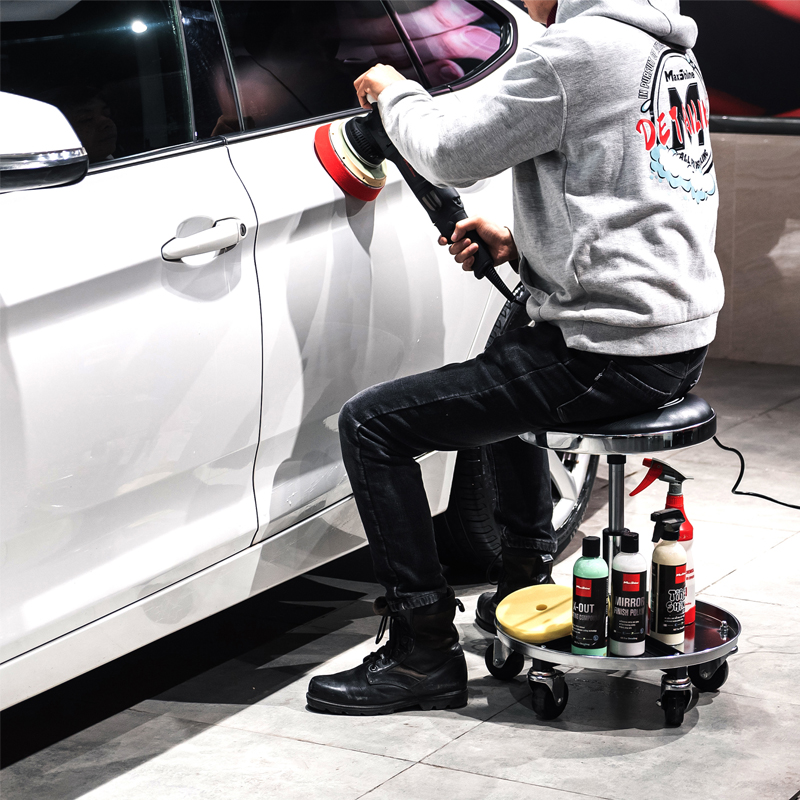 MaxShine Premium Detailing Stool with Tool Tray