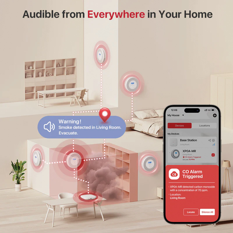 X-SENSE Interconnected Smart Smoke and CO Alarm