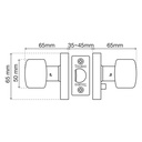 Toledo Vigo Knob Exterior Lock with Square Rosette