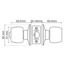 Toledo Malaga Single Cylinder Door Lock - Satin Stainless Steel