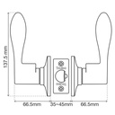 Toledo Jaen Single Cylinder Door Lock - Satin Nickel Plated