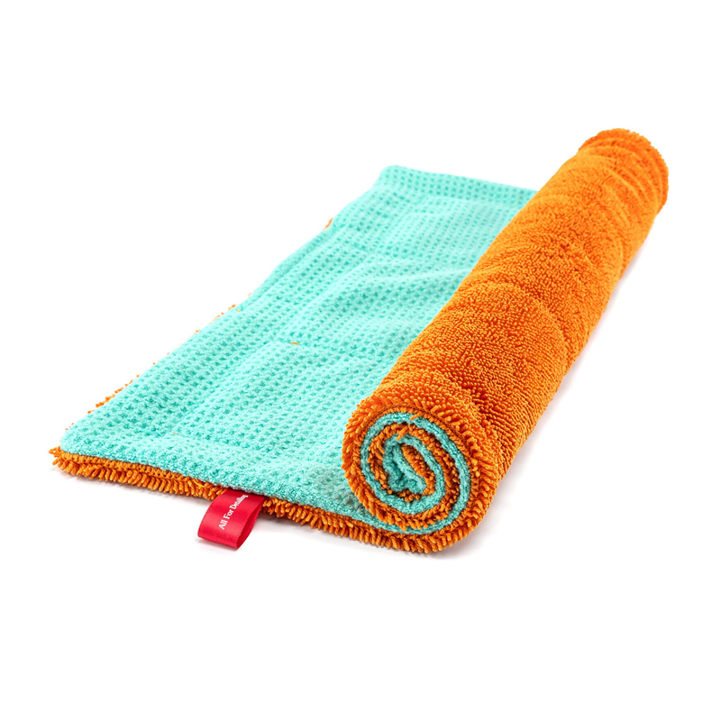 MaxShine Twisted Loop & Waffle Drying Towel - 24" x 36" (600GSM/380GSM)