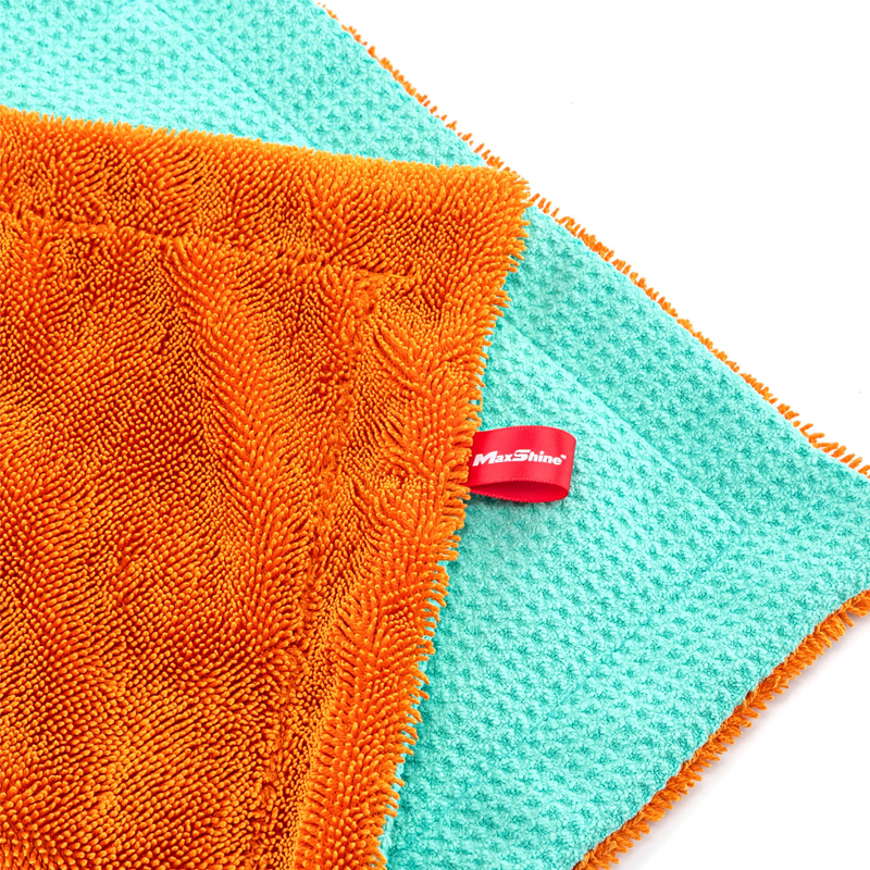 MaxShine Twisted Loop & Waffle Drying Towel - 24" x 36" (600GSM/380GSM)