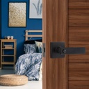 Toledo Lugo Interior Lock Lever Set-Square Rosette - Matte Black