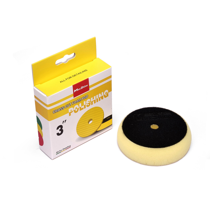 MaxShine Cross Cut Foam Pad - Yellow Polishing 3"