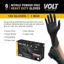 FIRST GLOVE Black Volt 6 Mil Nitrile Gloves