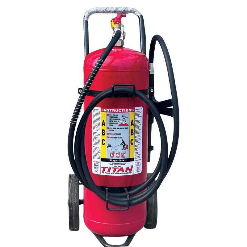 50kg (100lb) TITAN ABC Wheeled Fire Extinguisher