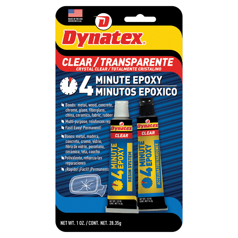 Dynatex 4 Minute Clear Epoxy - 2 x 1 oz. Tubes