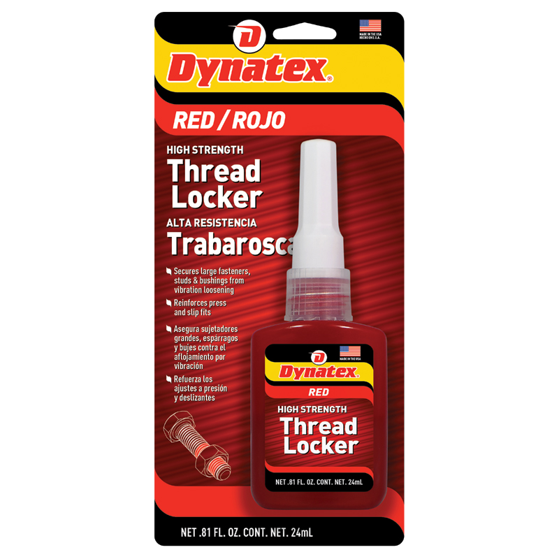 Dynatex Red High Strength Thread Locker - 24ml