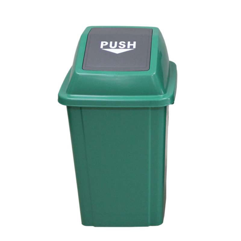 Garbage Bin with Push Cover - 15 Gallon