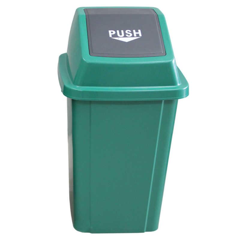 Garbage Bin with Push Cover - 25 Gallon