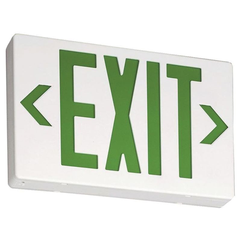 Lithonia Green Exit with back up battery