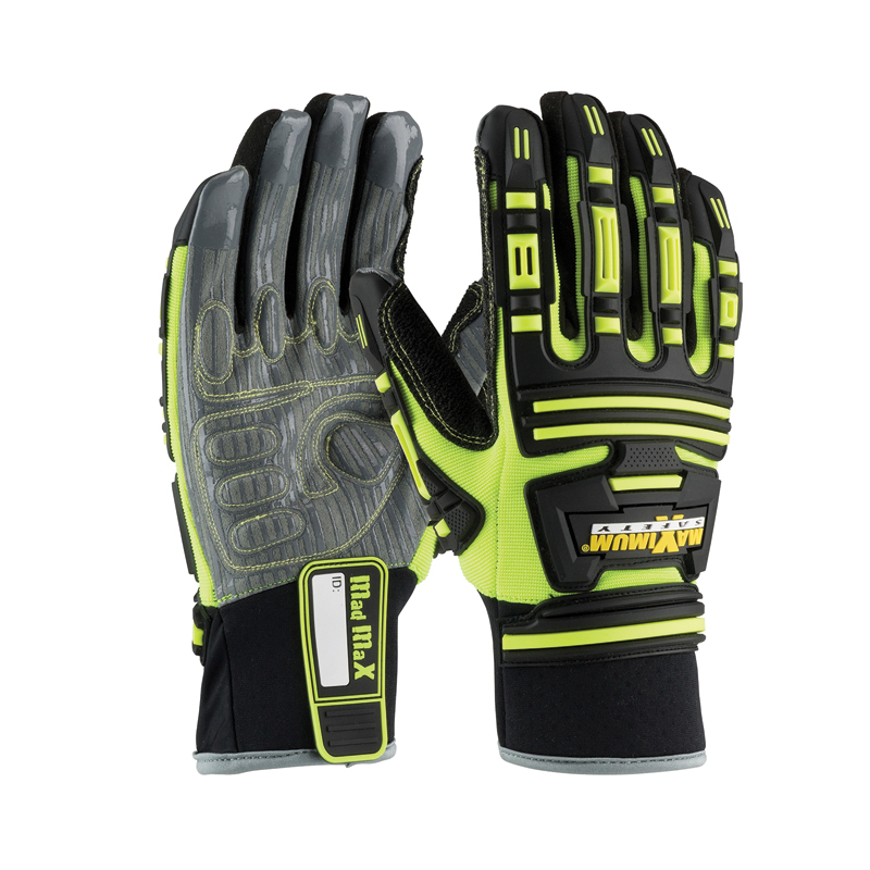 Maximum Safety Roustabout Yellow Hi-Vis Glove - Large Pair