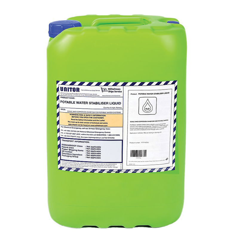 Potable Water Stabiliser liquid - 19 Litre Pail