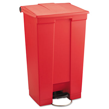 Rubbermaid Mobile Step-On Container, 23 gal - Red