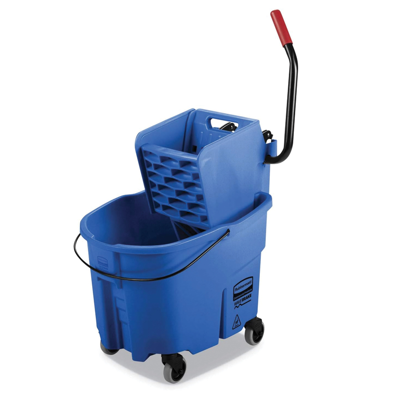 Rubbermaid WaveBrake Bucket Side Press Combo, Blue - 35 QT