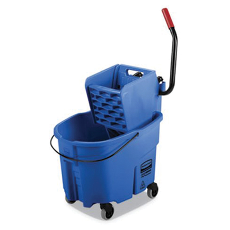 Rubbermaid WaveBrake Bucket Side Press Combo, Blue - 35 QT