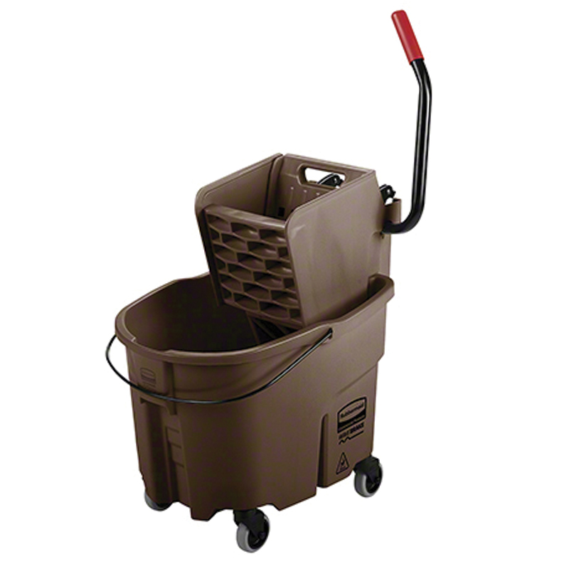Rubbermaid WaveBrake Bucket Side Press Combo, Brown - 35 QT