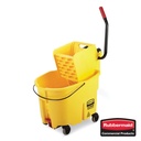 Rubbermaid WaveBrake Bucket Side Press Combo, Yellow - 26 QT