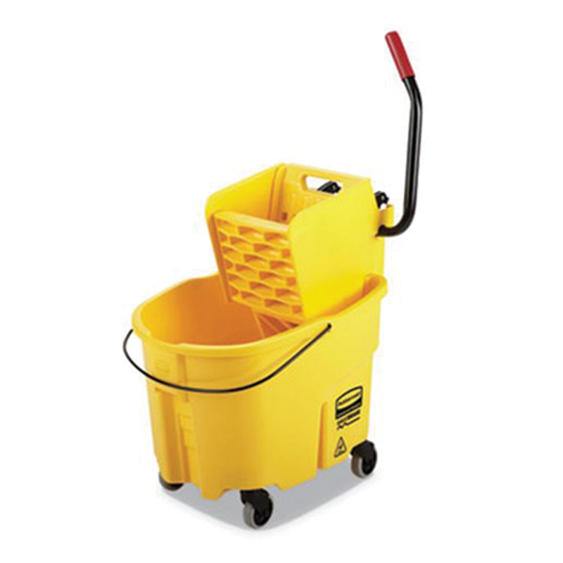 Rubbermaid WaveBrake Bucket Side Press Combo, Yellow - 35 QT