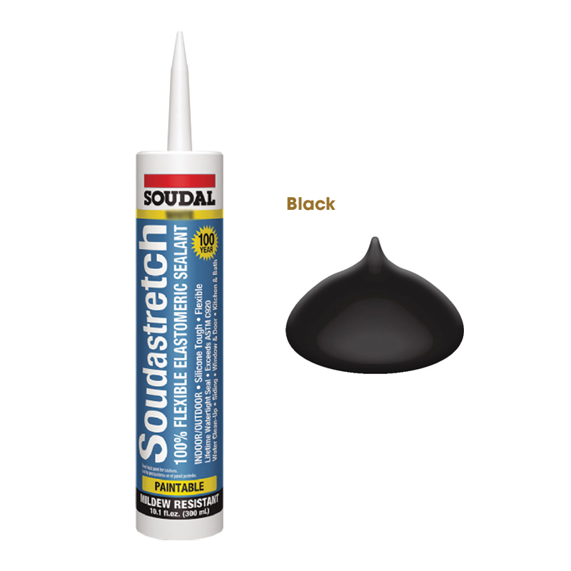 Soudastretch Acrylic Caulking - Black 10.1oz