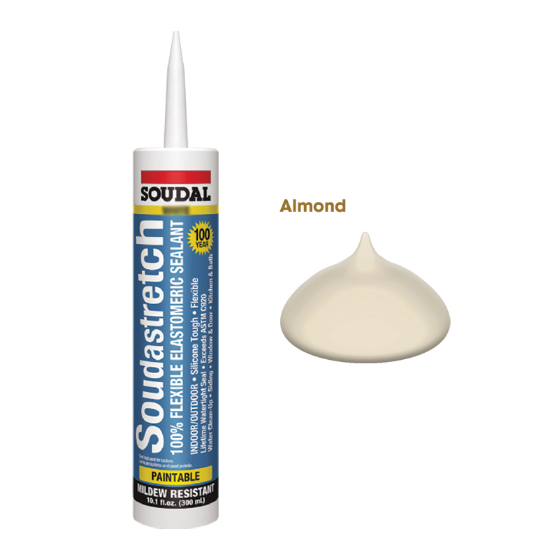 Soudastretch Acrylic Caulking - Almond 10.1oz