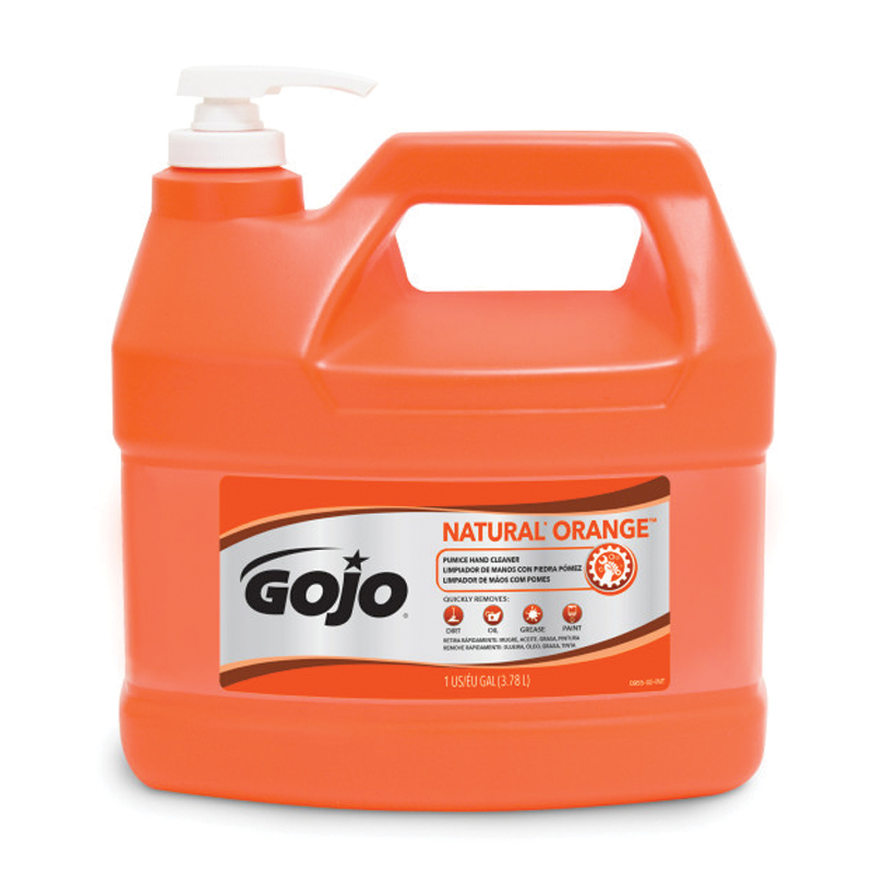GOJO Natural Orange Pumice Hand Cleaner 1 Gallon with Dispensing Pump