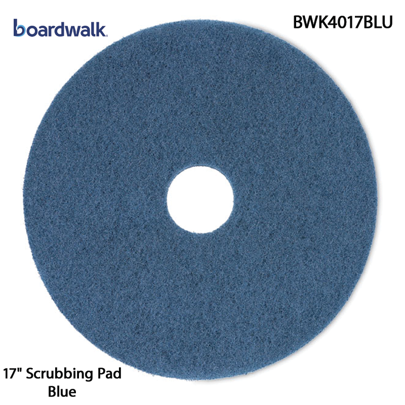 Boardwalk® 17" Scrubbing Pad - Blue