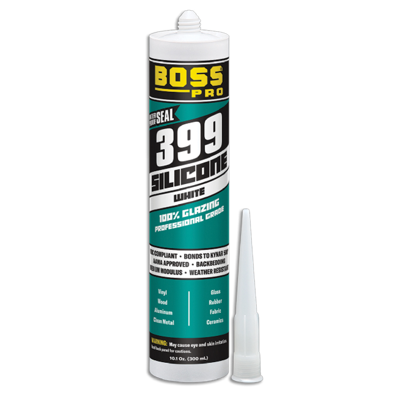 BOSS 399 100 % Glazing Silicone Clear Sealant - 10.1 oz.