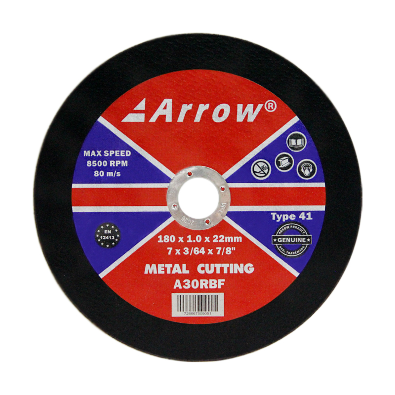 Arrow® T41 7" Metal Cutting Discs (Flat)