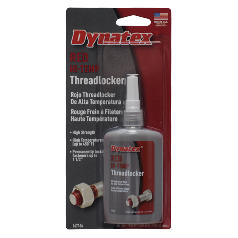 Dynatex Red High Temp Thread Locker - 36ml