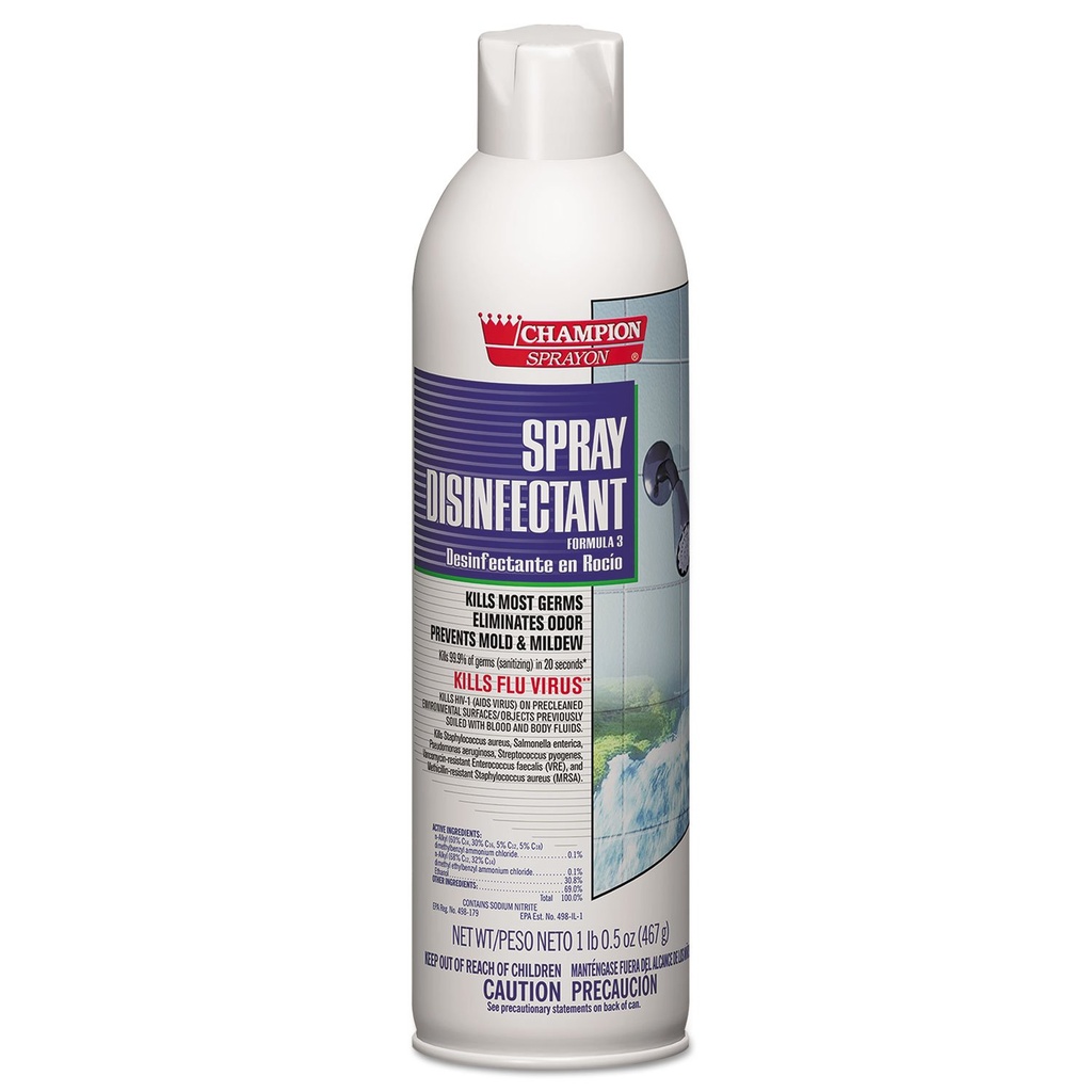 Champion Spray Disinfectant, 16.5oz Aerosol