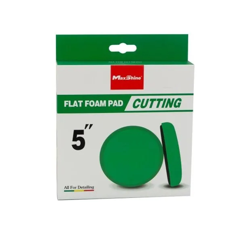 MaxShine Green Flat Foam Cutting Pad 5"
