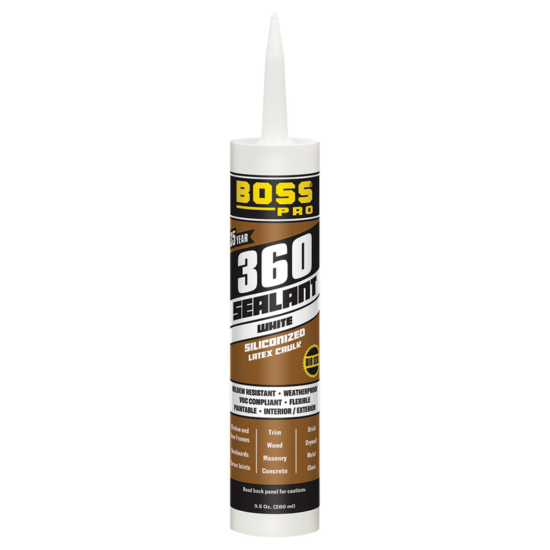 BOSS 360 Siliconized Acrylic Painters Caulk White - 9.5 oz.
