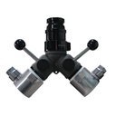 WYE Inlet 2.5" Male Coupling Outlet (2) x 2.5" Female Bi Coupling